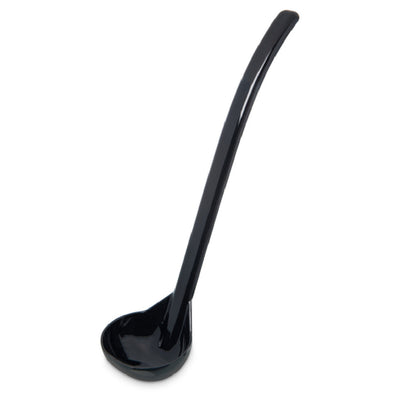 Carlisle 029503 9-1/2 Inch Plastic Ladle 1 Oz Oval Bowl Black Dishwasher Safe
