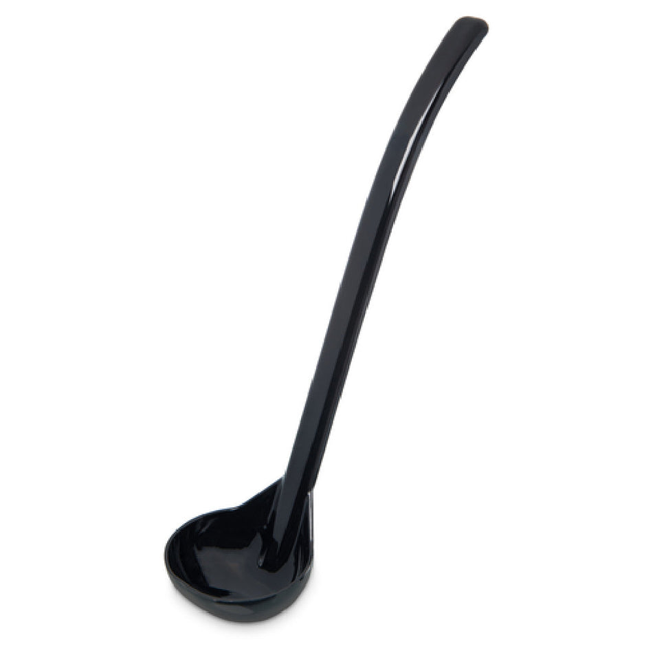 Carlisle 029503 9-1/2 Inch Plastic Ladle 1 Oz Oval Bowl Black Dishwasher Safe