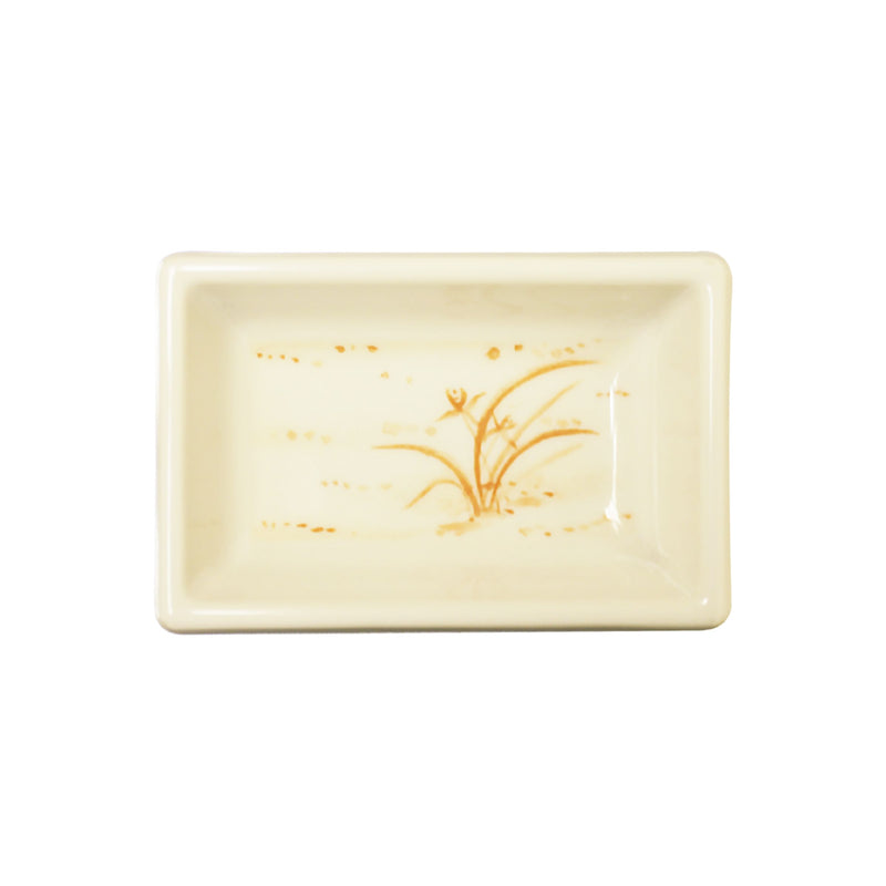 Thunder Group 1901GD 2 Oz Sauce Dish BPA Free Break Resistant Melamine Gold Orchid