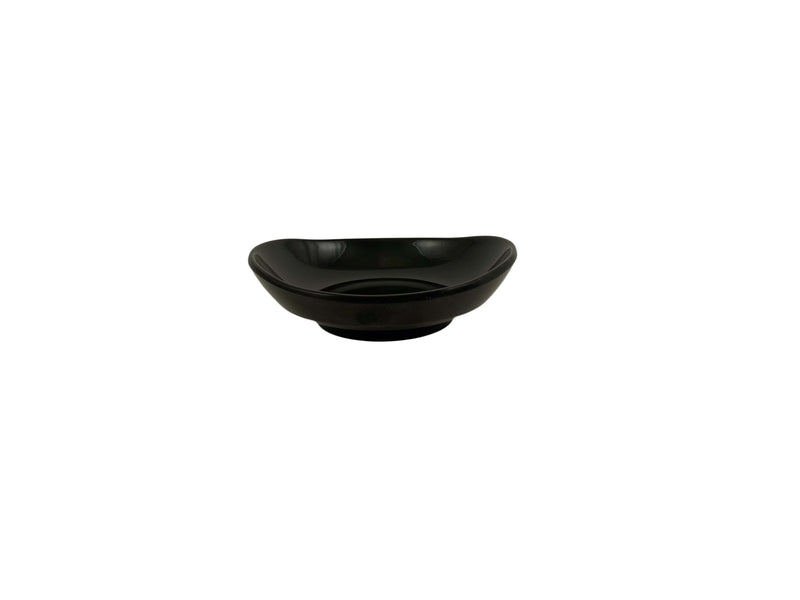 Thunder Group 19045BK 4 Oz Black Round Saucer Break-resistant Melamine