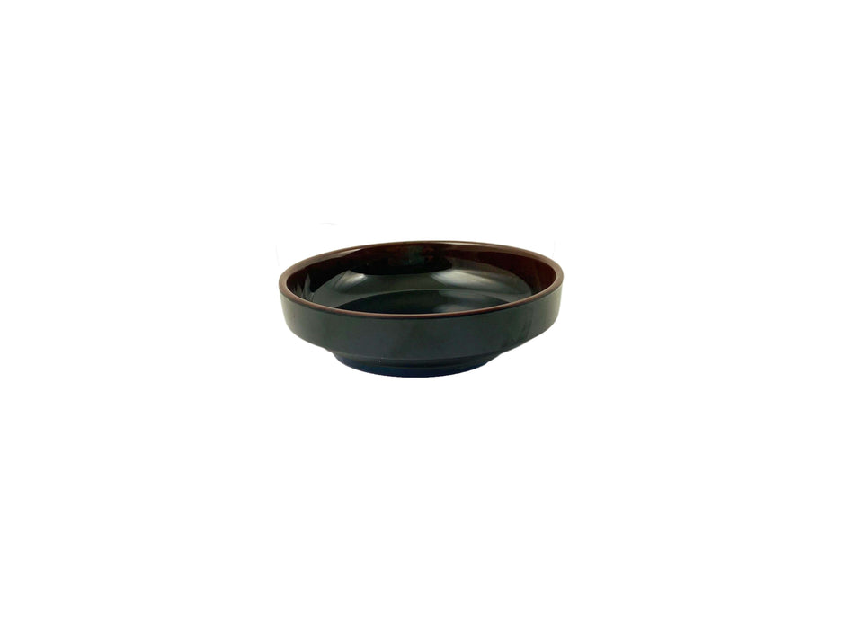 12 Pack 6 oz, 4-1/2" Diameter x 1-1/8" Height, Flat Base Bowl, Tenmoku Dinnerware, Melamine, BPA Free, Dishwasher Safe, Break-Resistant, Shatter-Resistant, No Microwave, No Oven, NSF