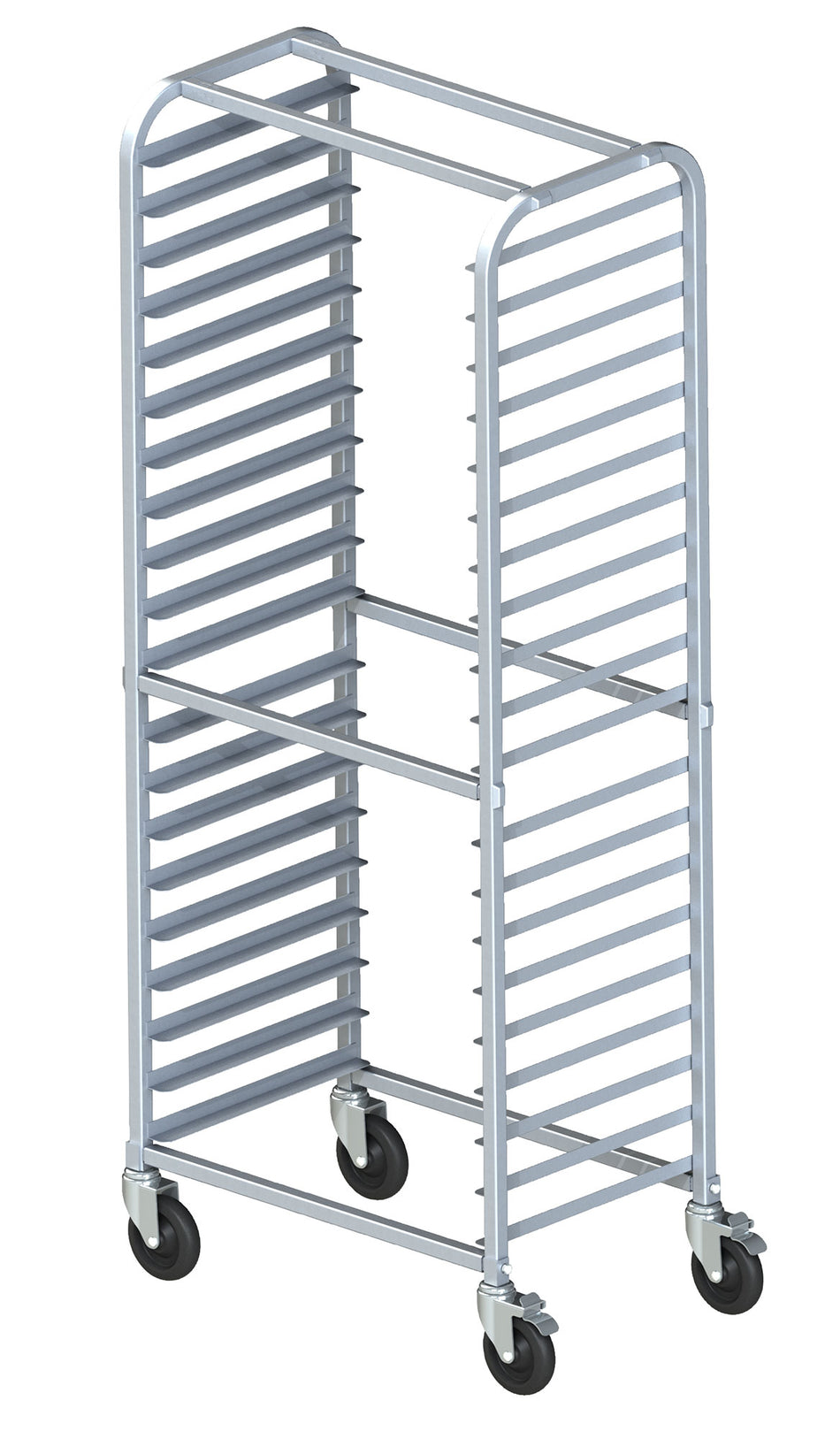 Winco AWRS-20BK 29-1/2 Inch Mobile Sheet Pan Rack Aluminum with 20 Slots