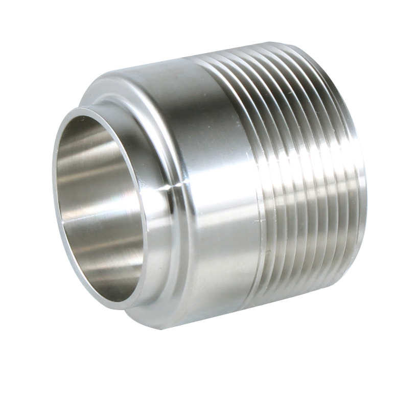 1" Butt-Weld X Male NPT Adapter - Machine Finish (19WB)  - T304 Stainless Steel - Wayland Industries - W419WB-1