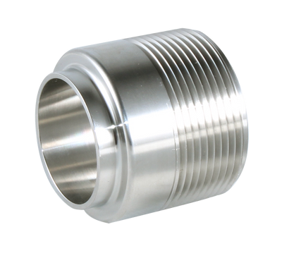 1.5" Butt-Weld X Male NPT Adapter - Machine Finish (19WB)  - T304 Stainless Steel - Wayland Industries - W419WB-15