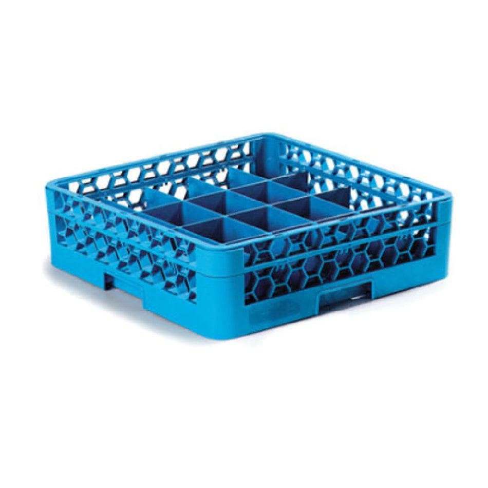 Carlisle RC20-114 Full Size Dishwasher Cup Rack 20 Compartments Blue Polypropylene with Open Extender