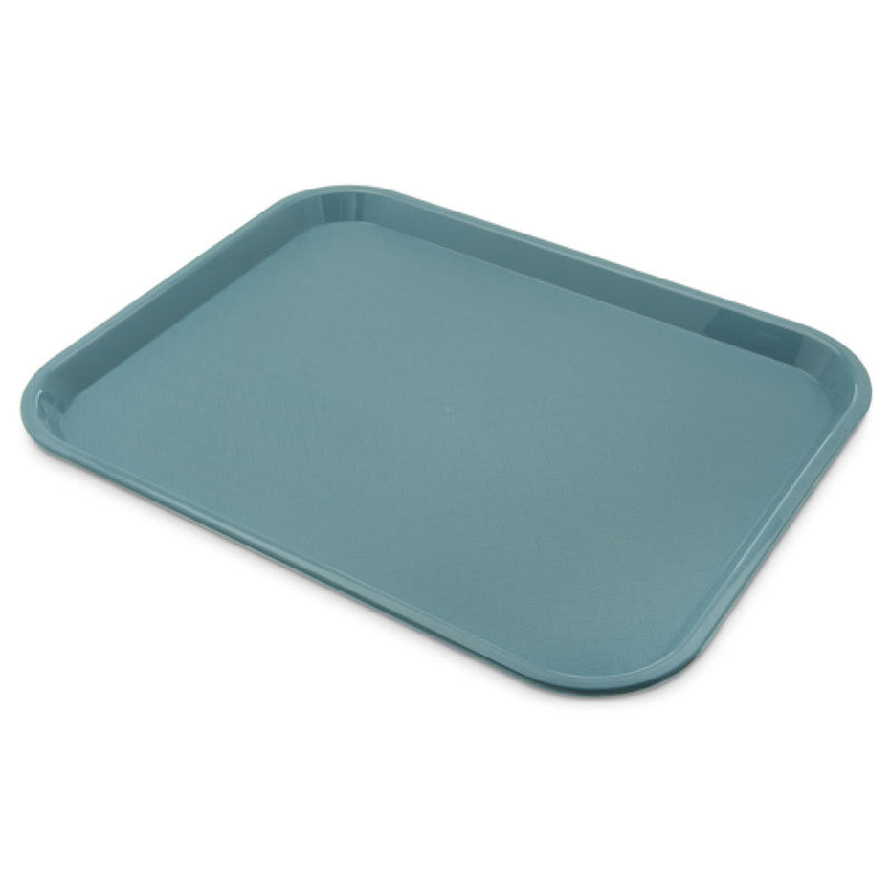 Carlisle CT141859 14 Inch Cafeteria Tray Rectangular with Drying and Stacking Lugs Polypropylene Slate Blue