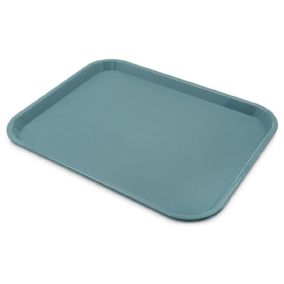 Carlisle CT141859 14 Inch Cafeteria Tray Rectangular with Drying and Stacking Lugs Polypropylene Slate Blue
