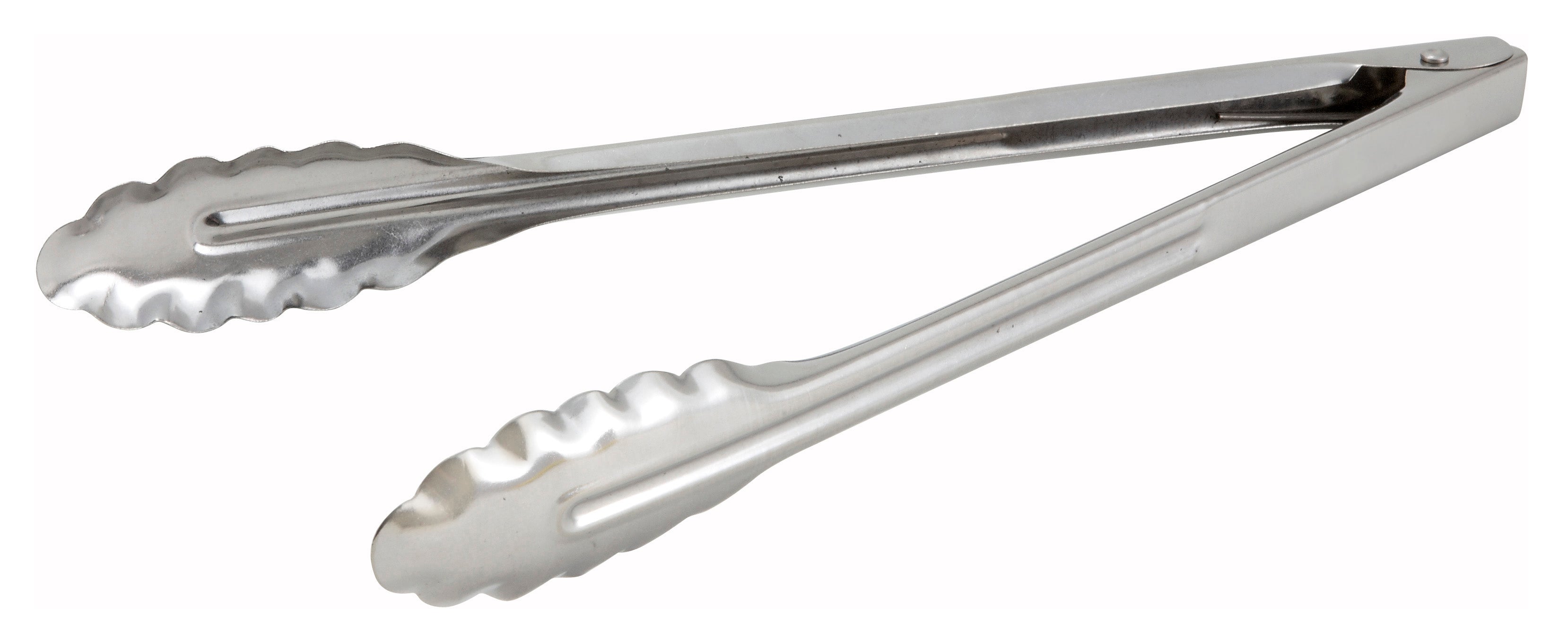 Winco UT-12LT 12 Inch Utility Tongs Coiled Spring Medium Weight Stainl ...