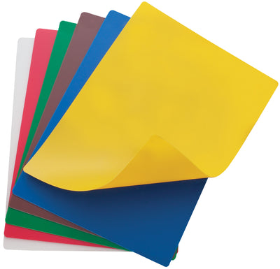 Winco CBF-1520 20 Inch Cutting Mat Set Color Coded Flexible BPA Free Polyethylene