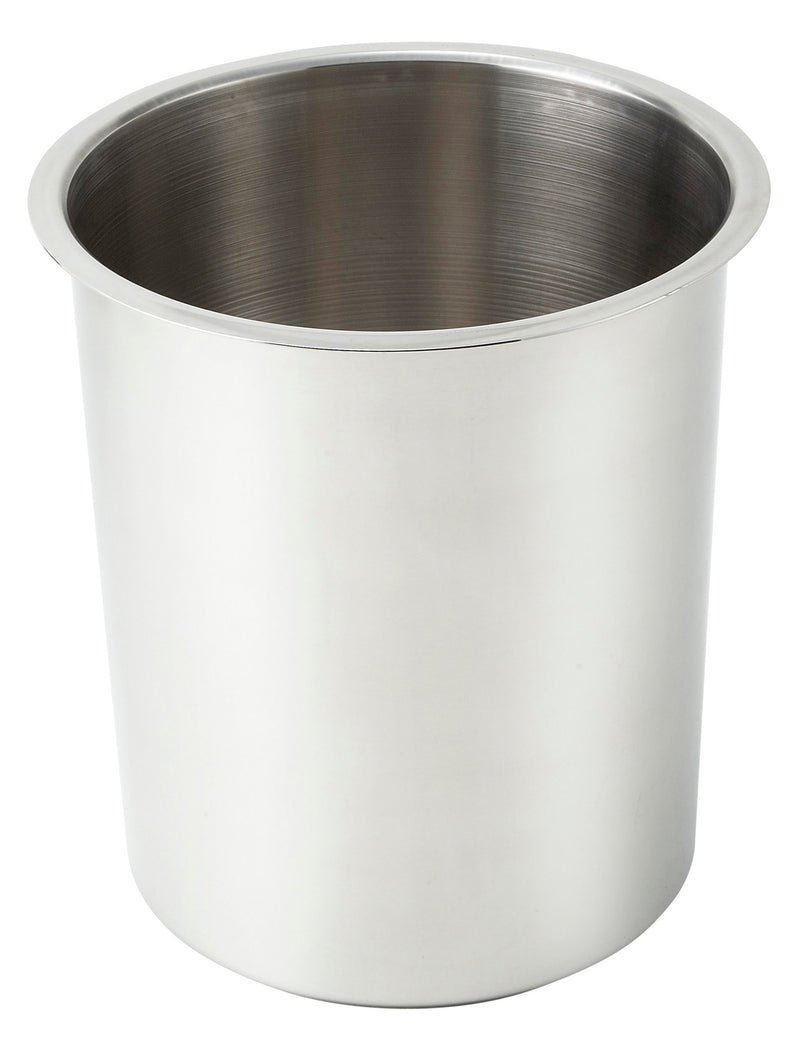 Winco BAM-8.25 8-1/4 Quarts Round Bain Marie Stainless Steel Mirror Finish