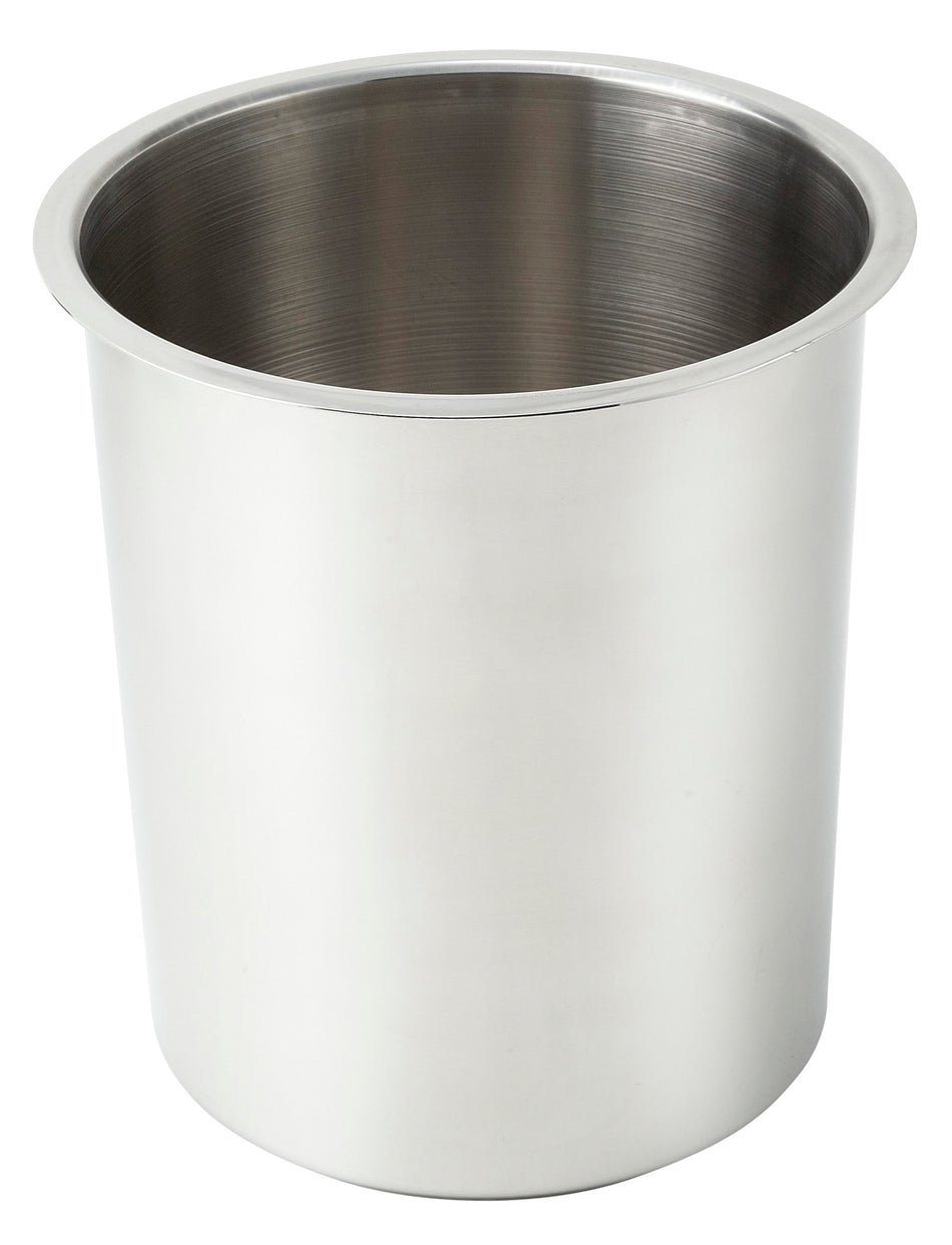 Winco BAM-8.25 8-1/4 Quarts Round Bain Marie Stainless Steel Mirror Finish