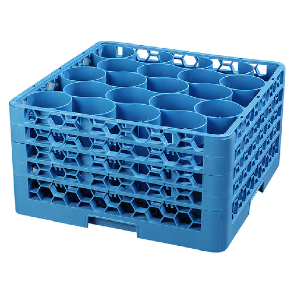 Carlisle RW20-314 Full Size Dishwasher Rack with 20 Compartment Blue Plastic