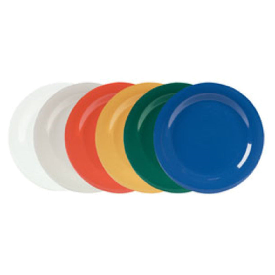 Carlisle 3300605 7-1/4 Inch Narrow Rim Salad Plate Melamine Red Break Resistant