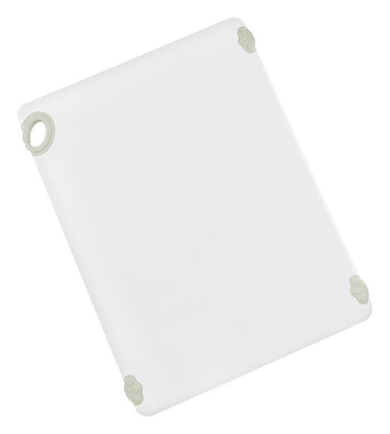 Winco CBN-1824WT 18 Inch Rectangular Cutting Board with Rubber Grip Hook White Co-polymer
