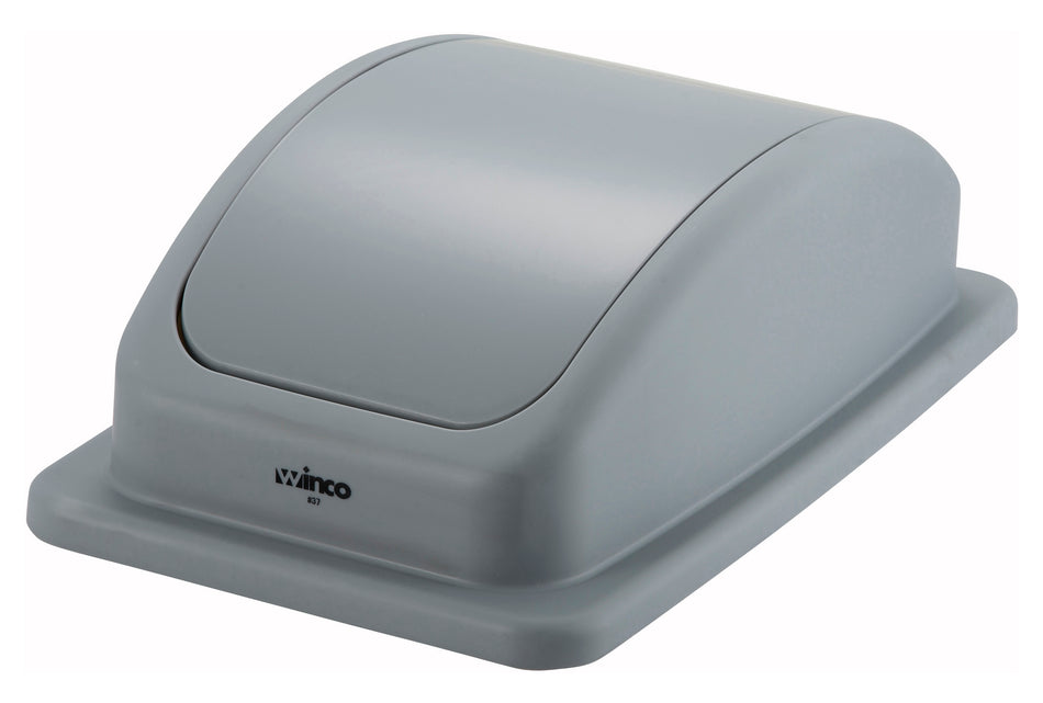 Winco PTCL-23 Cover Gray Polypropylene for PTC-23SG Trash Receptacle Lid