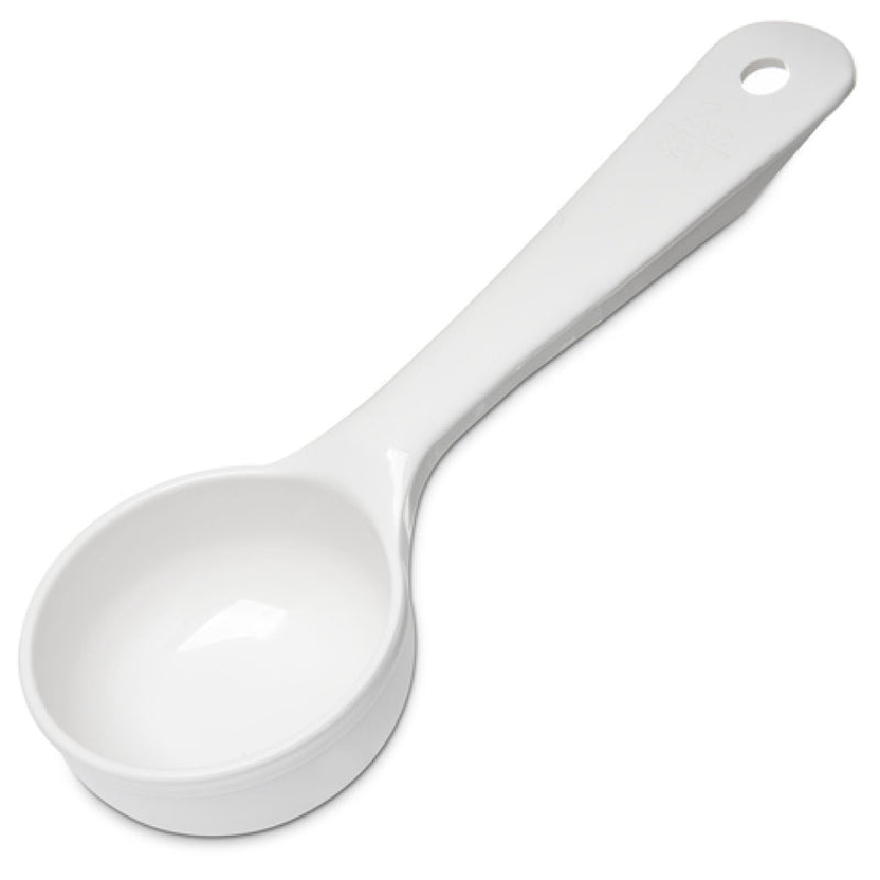 Carlisle 492602 3 Oz Solid Portion Spoon Acetal Short Handle White