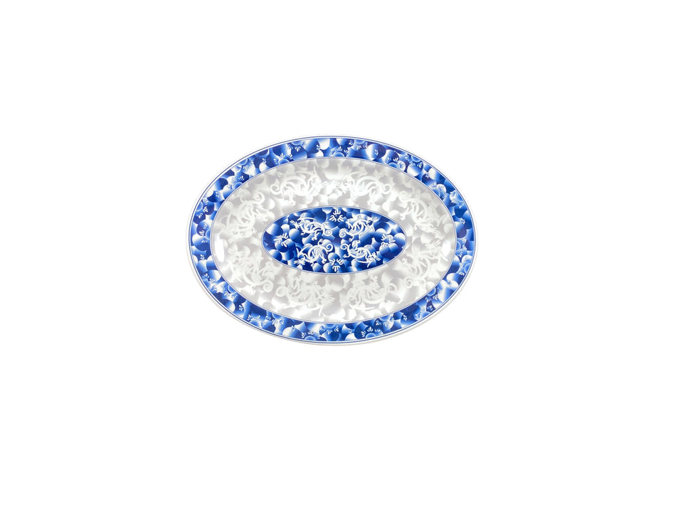 12 Pack 8" x 6" x 5/8", Platter, Blue Dragon Dinnerware, Melamine, BPA Free, Dishwasher Safe, Break-Resistant, Shatter-Resistant, No Microwave, No Oven, NSF