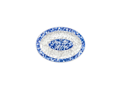 Thunder Group 2009DL 9 Inch Oval Platter 7 Oz Break Resistant Melamine Blue Dragon