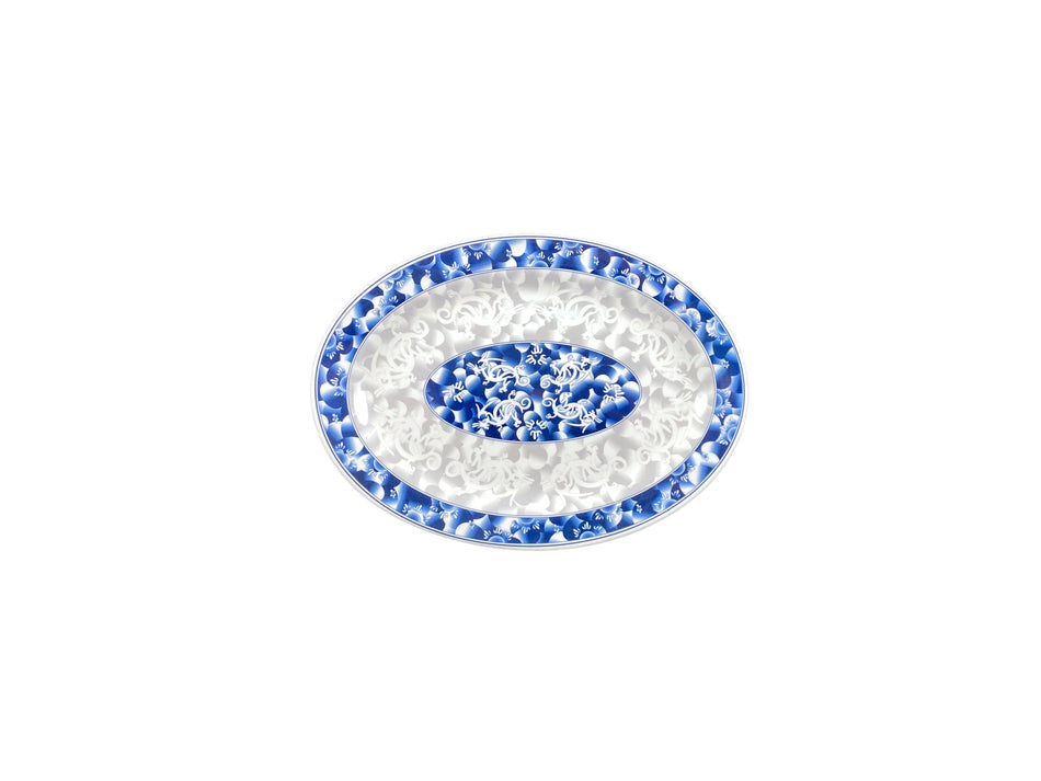 12 Pack 9" x 6-5/8" x 3/4", Platter, Blue Dragon Dinnerware, Melamine, BPA Free, Dishwasher Safe, Break-Resistant, Shatter-Resistant, No Microwave, No Oven, NSF