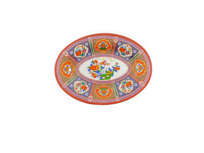 Thunder Group 2009TP 9 Inch Platter 7 Oz Oval Break-Resistant Melamine Peacock