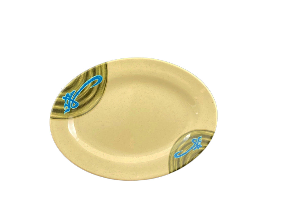 12 Pack 9-7/8" x 7-1/4" x 3/4", Platter, Wei Dinnerware, Melamine, BPA Free, Dishwasher Safe, Break-Resistant, Shatter-Resistant, No Microwave, No Oven, NSF