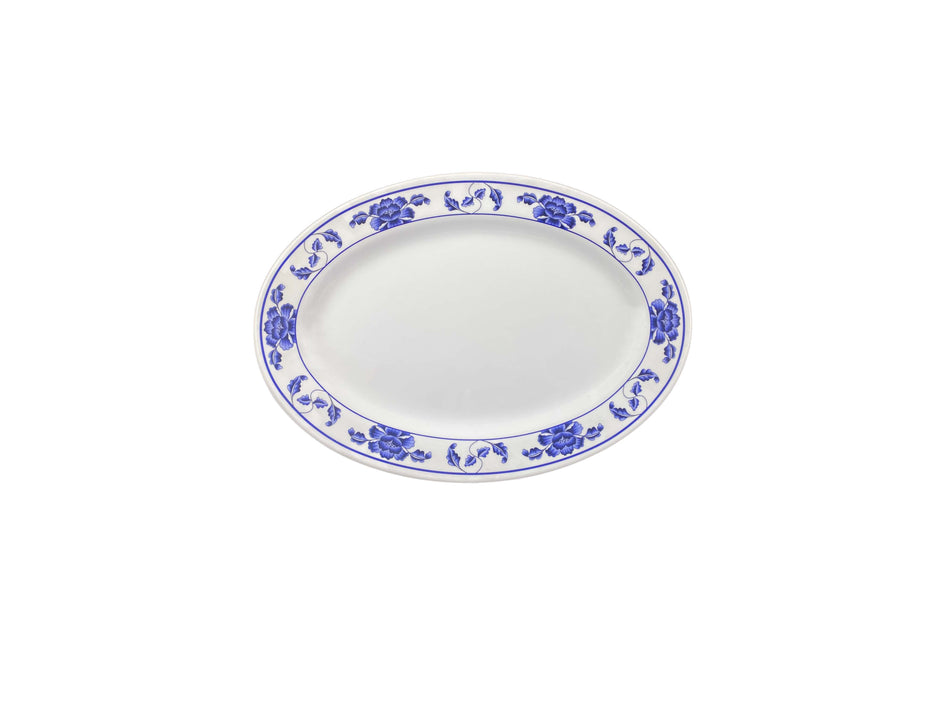 12 Pack 9-7/8" x 7-1/4" x 3/4", Platter, Lotus Dinnerware, Melamine, BPA Free, Dishwasher Safe, Break-Resistant, Shatter-Resistant, No Microwave, No Oven, NSF