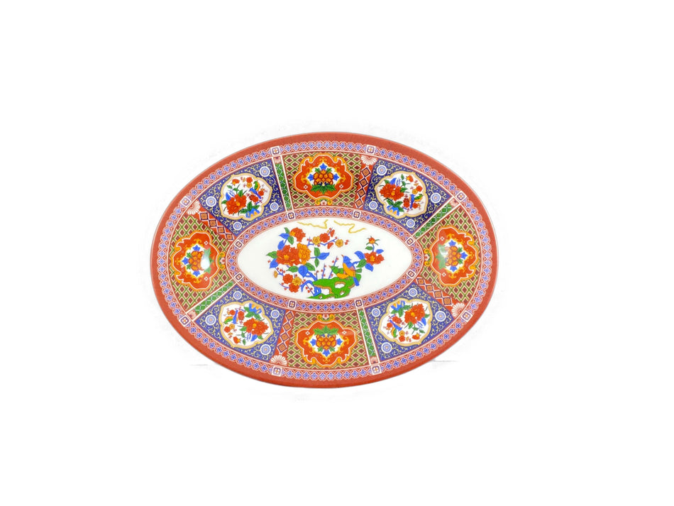 12 Pack 9-7/8" x 7-1/4" x 3/4", Platter, Peacock Dinnerware, Melamine, BPA Free, Dishwasher Safe, Break-Resistant, Shatter-Resistant, No Microwave, No Oven, NSF