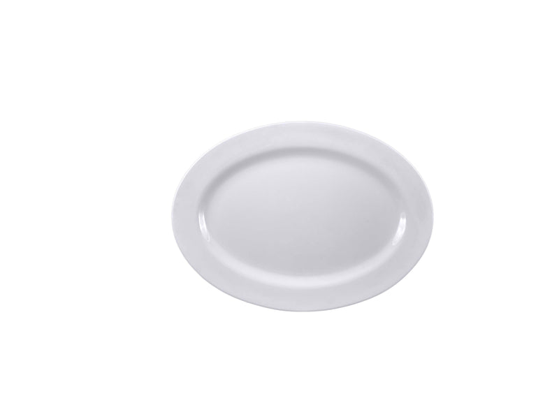 Thunder Group 2010TW 9-7/8 Inch Oval Platter Break-resistant Dishwasher Safe Melamine Imperial White