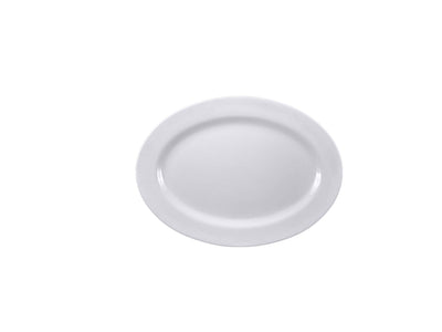 Thunder Group 2010TW 9-7/8 Inch Oval Platter Break-resistant Dishwasher Safe Melamine Imperial White
