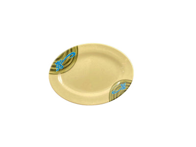Thunder Group 2012J 12 Inch Oval Platter Break-Resistant BPA Free Melamine