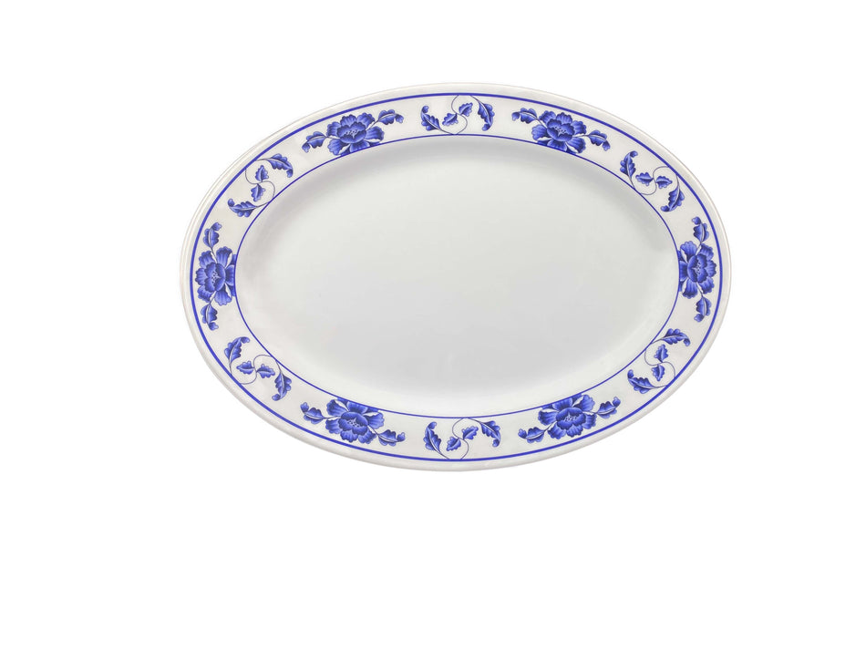 12 Pack 12" x 8-5/8" x 7/8", Platter, Lotus Dinnerware, Melamine, BPA Free, Dishwasher Safe, Break-Resistant, Shatter-Resistant, No Microwave, No Oven, NSF
