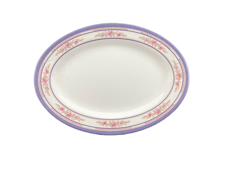 Thunder Group 2014AR 14 Inch Platter Oval Break-Resistant Melamine Rose