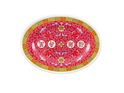 Thunder Group 2014TR 14 Inch Oval Platter Break Resistant Melamine