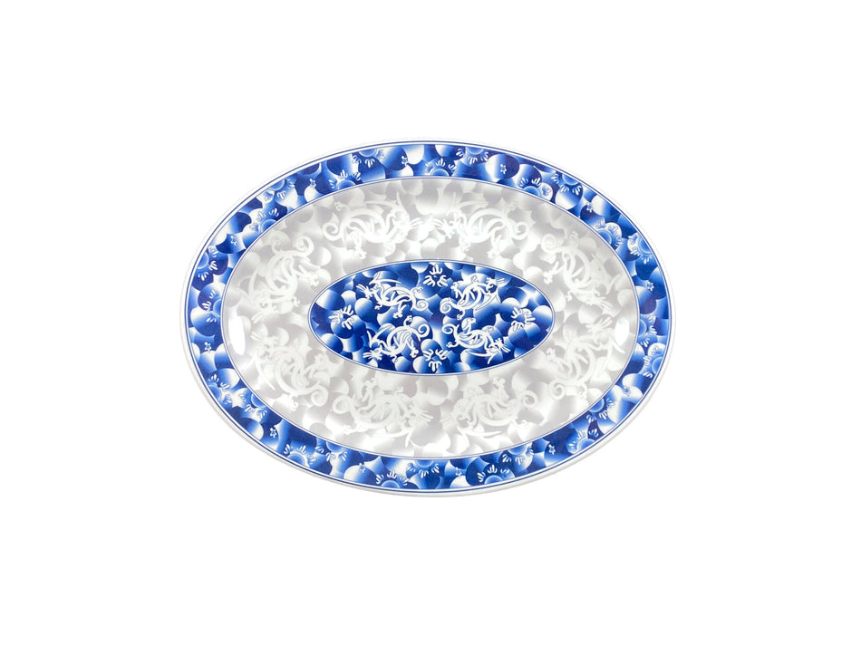 12 Pack 16" x 11-5/8" x 1-1/4", Platter, Blue Dragon Dinnerware, Melamine, BPA Free, Dishwasher Safe, Break-Resistant, Shatter-Resistant, No Microwave, No Oven, NSF