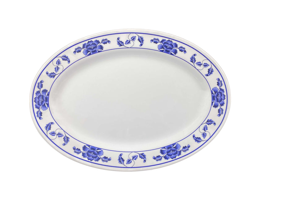 12 Pack 16" x 11-5/8" x 1-1/4", Platter, Lotus Dinnerware, Melamine, BPA Free, Dishwasher Safe, Break-Resistant, Shatter-Resistant, No Microwave, No Oven, NSF