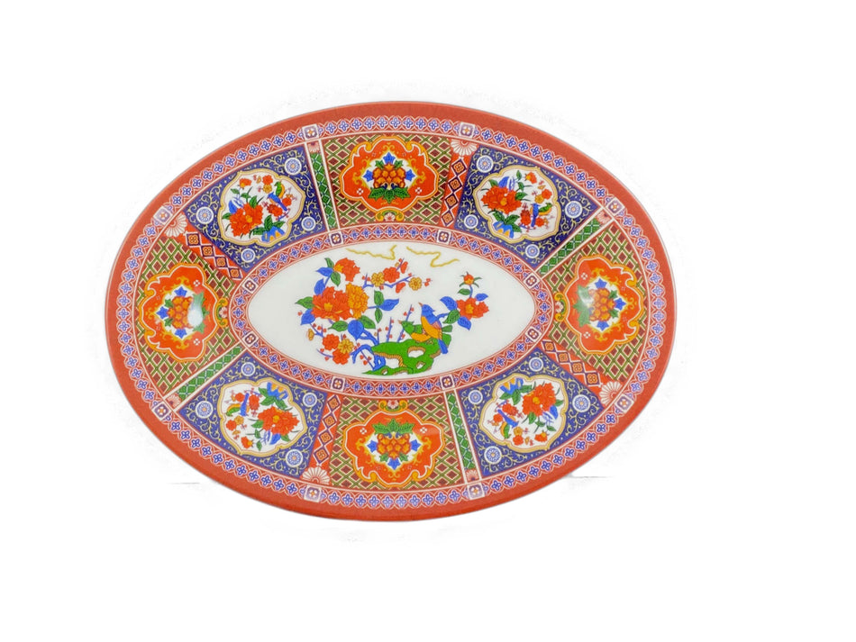 12 Pack 16" x 11-5/8" x 1-1/4", Platter, Peacock Dinnerware, Melamine, BPA Free, Dishwasher Safe, Break-Resistant, Shatter-Resistant, No Microwave, No Oven, NSF