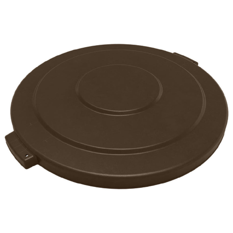 Carlisle 84105601 27 Inch Round Heavy-Duty Trash Container Lid Brown Plastic