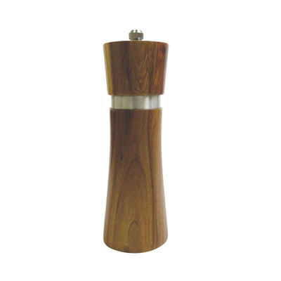 Thunder Group WDPM206 Acacia Wood Pepper Mill 6 Inch Manual Grinder