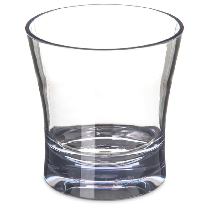 Carlisle 561207 12 Oz. Double Old Fashioned Glass Chip Shatter Break Resistant SAN Clear