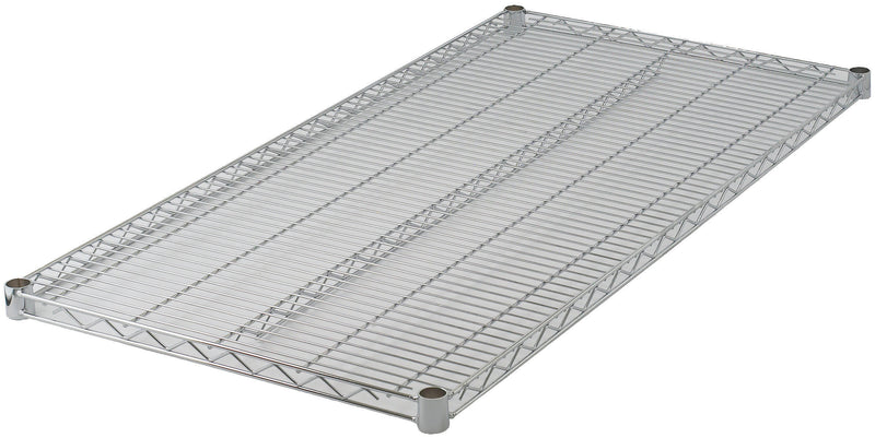 Winco VC-2430 30 Inch Wire Shelf with 4 Sleeve Clips Chrome Finish