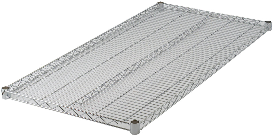 Winco VC-2430 30 Inch Wire Shelf with 4 Sleeve Clips Chrome Finish