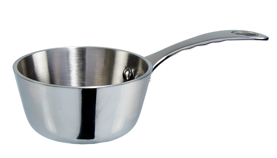 Winco DCSC-3S Mini Saucier 5 Oz Round Induction Ready with Riveted Handle Stainless Steel