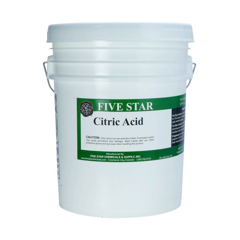 50 lb. Citric Acid Powder pH Adjuster / Brewery Cleaner - 26-CAP-FS50 by Fivestar