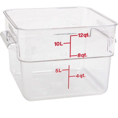 Cambro 12SFSCW 12 qt CamSquare® Food Storage Container