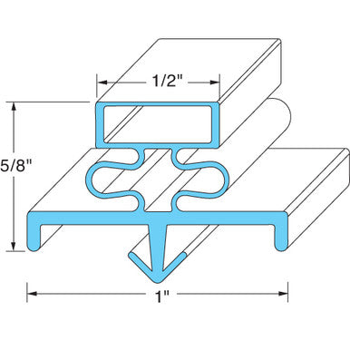 20 3/8 in x 25 7/16 in 4-Sided Magnetic Door Gasket 20-1