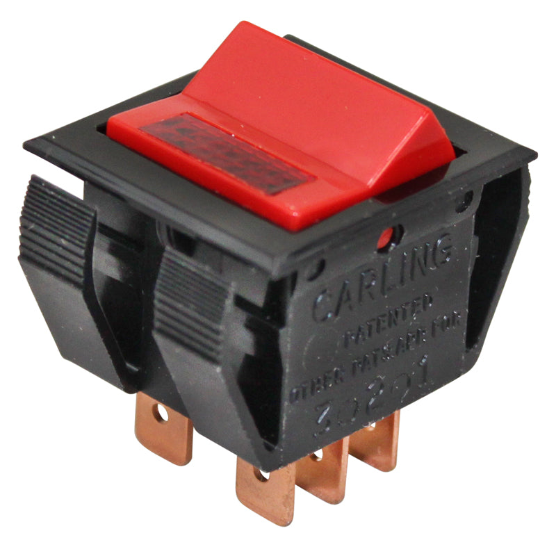 Red 6 Pin On/Off Lighted Rocker Switch for Vulcan Hart – view 2