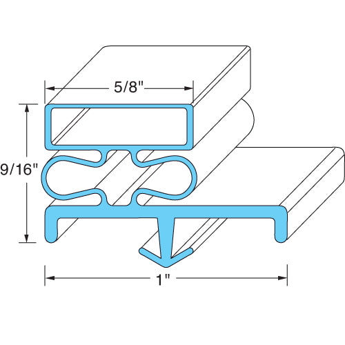 22 1/4 in x 32 in Door Gasket for Glastender (BB-108, BB-60) - Replaces Glastender 6004390