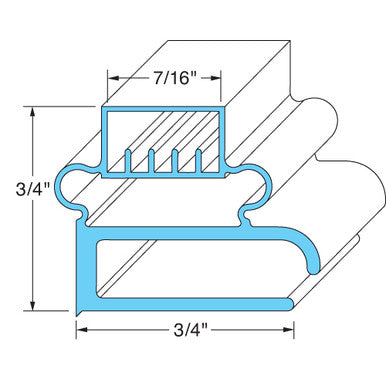 24 3/4 in x 27 1/4 in Door Gasket 24-13