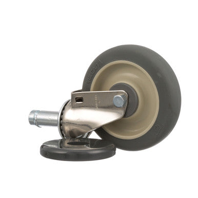 5 in Gray Shelf Post Swivel Stem Caster