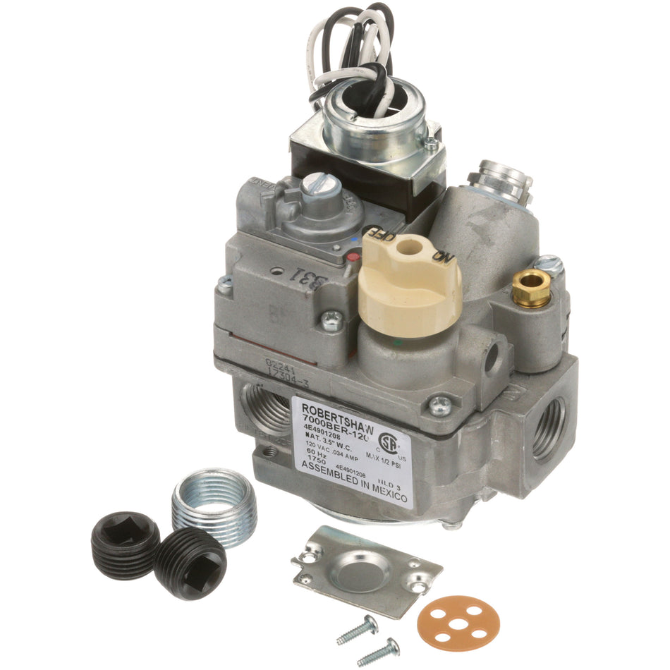 1/2 in 120V Natural Gas Combination Safety Valve for Frymaster, Henny Penny, Vulcan Hart – view 2